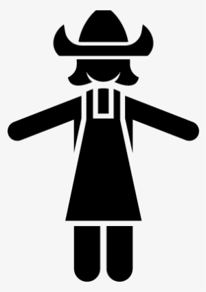 Woman With Cowboy Hat Vector - Farmer Woman Icon