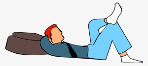 Reclining Man Showing Underperformance At Work