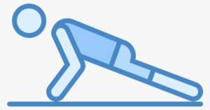 It's A Logo For A Person Doing A Pushup As An Exercise - Pushups Icon