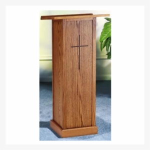 Product Gallery Image - Modern Office Oak Full Pedestal Lectern