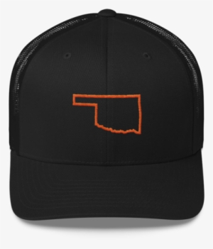 Orange Oklahoma Outline Trucker Cap - Trucker Hat