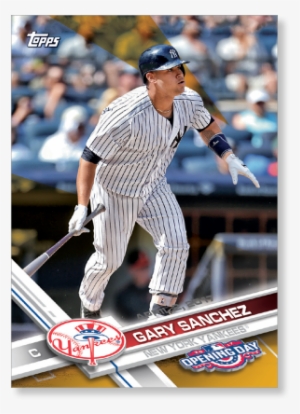 Gary Sanchez 2017 Opening Day Baseball Base Cards Poster - Gary Sanchez ...