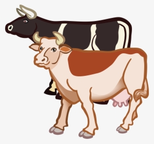 Free Clipart Of A Pair Of Cows - Pair Of Cows Clipart