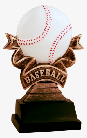 Baseball Ribbon Resin - Baseball Ribbon Resin Trophy