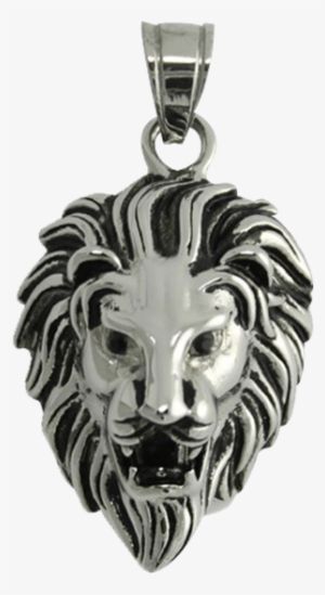 Stainless-steel Lions Head Pendant - Lion