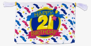 Mini Flag Bunting Hy Birthday 21st 3 M Royal Flags - Happy 30th Birthday