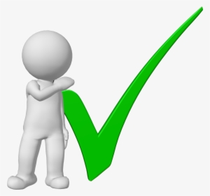 Man With Check Sign - 3d Man With Check Png