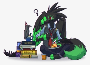 Birds Stealing Jak's Slice Of Cake - Illustration