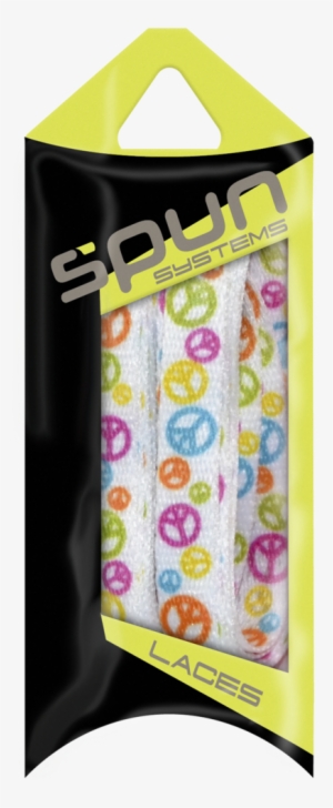 Spun™ 3/8" Printed Shoelaces - Lime Yellow Oval Shoe Laces