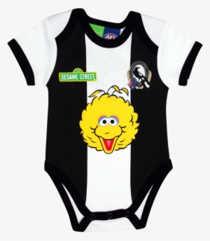 Collingwood Magpies Infants Sesame St Play Romper - Collingwood Magpies Sesame St 2 Piece Bib Set