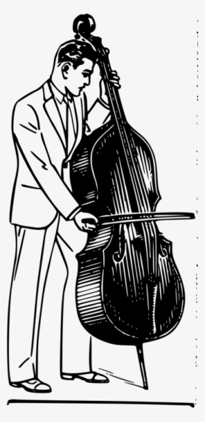Double Bass String Instruments Bass Guitar Musical - Double Bass Player Clipart
