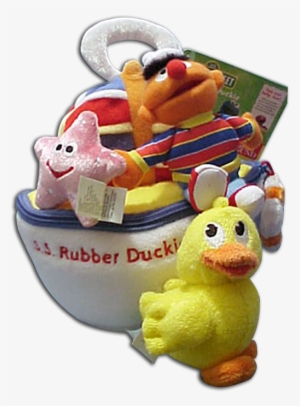 Gund Sesame Street Ernie On Boat With Rubber Duckie - Duck