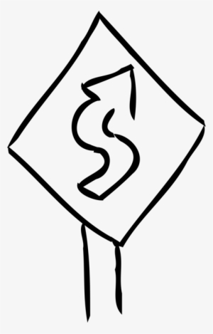 Vector Illustration Of Street Sign Winding Road Sign