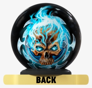 Flaming Blue Skull