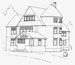 White House Black And White Drawing - House Clipart Black And White Png