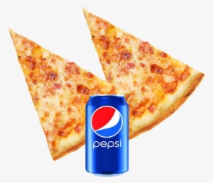 2 Large Cheese Slices - 2 Pizza Slice And Soda
