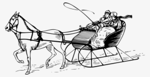 Horse Drawn Carriage Clipart Painting Horse - Horse And Sleigh Clipart