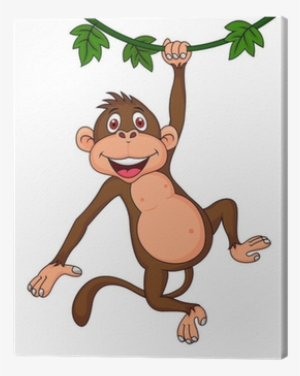 Monkey On Branch Cartoon