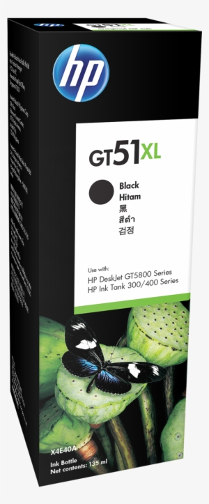 Hp Gt51xl 135-ml Black Original Ink Bottle - Hp Gt51xl