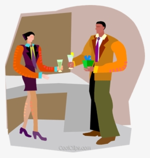 Celebrating A Job Well Done Royalty Free Vector Clip - Illustration