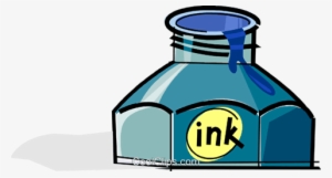 Ink Bottle Royalty Free Vector Clip Art Illustration
