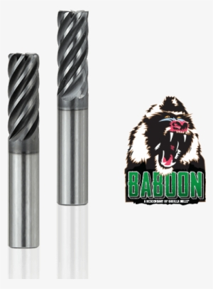 Baboon Lineup And Logo - Gorilla Mill Gmht12f7 End Mill, 1/2" Dia, 1-1/4" Cut,