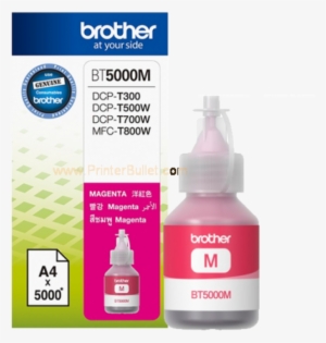 Brother Ink Brother Bt5000m Magenta | 5000pgs | Dcpt300/dcpt500w/dcpt700w/mfct800w