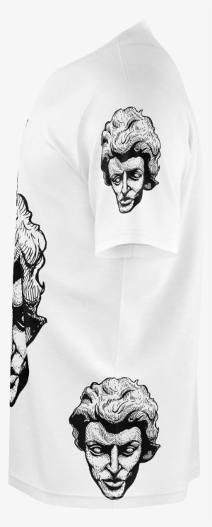 Imjennius White Black Face Design Custom Man Shirt - Cotton Tshirt