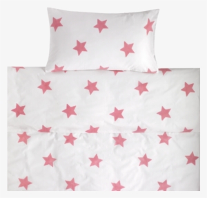 Pastel Pink Star Toddler Cot Bed Duvet Set - Star Border