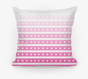 Pink Ombre Stars And Stripes Pattern Pillow - Cushion