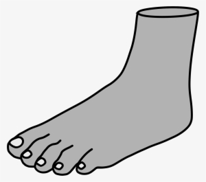 Single Clipart Human Outline - Foot Clipart