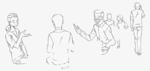 Outline Photo Of People In The Auberge Restaurant - Restaurant