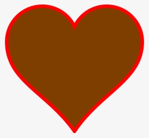 Brown Hear Red Outline Svg Clip Arts 600 X 557 Px