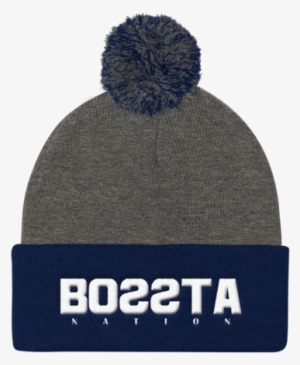 Bossta Nation Pom Pom Knit Cap - Cute Frenchies Doggie Family Collage Pom Pom Knit Cap