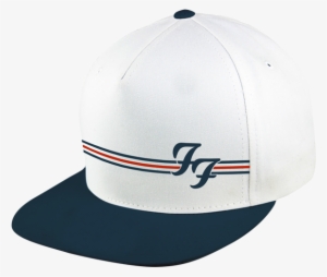 White And Navy Snapback Hat - Foo Fighters