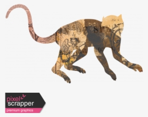 Animal Kingdom - Zoo Collage - Monkey - Silhouette