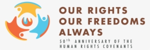 Campaign Logo With "50th Anniversary Of The Human Rights - Our Rights Our Freedoms Always Poster