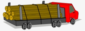 Car Logging Truck Pickup Truck - Truck With Wood Clipart