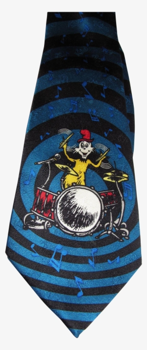 Seuss Cat In The Hat Drummer Pure Silk Tie - Dr. Seuss