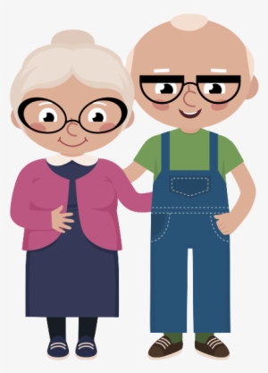 Old Married Couple Png - Desenho Casal De Velhinhos