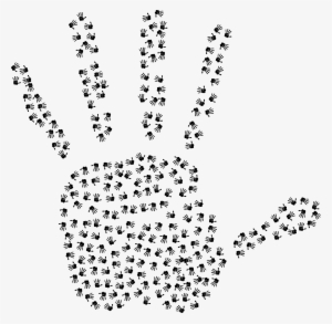 Handprint Clipart Transparent - Simple Palm Print Phone Back Case For Iphone 6 Samsung