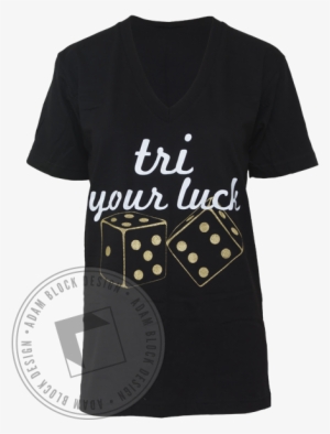 Tri Delta Tri Your Luck V Neck Front