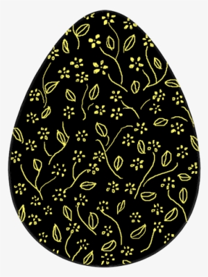 Decorated Easter Egg Black Yellow - Black And Yellow Easter Eggs