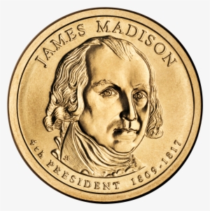 James Madison Presidential $1 Coin Obverse - James Madison Dollar Coin