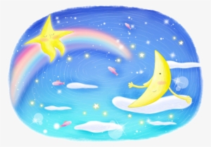 Fantasy Fairytale Starry Sky Pattern - 星星 月亮 卡通