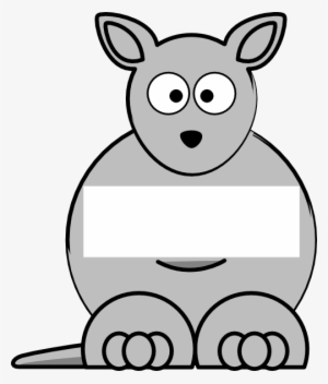 Grey Sightword Kangaroo Clip Art - Polar Bear Cartoon Png