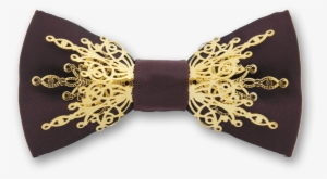 Gothic In Purple Gold Bow Tie - Zeostudio Bowtie, Produced By Weixuwang Studio, Handmade,