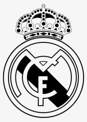 Background Real Madrid - Real Madrid Logo Black Png