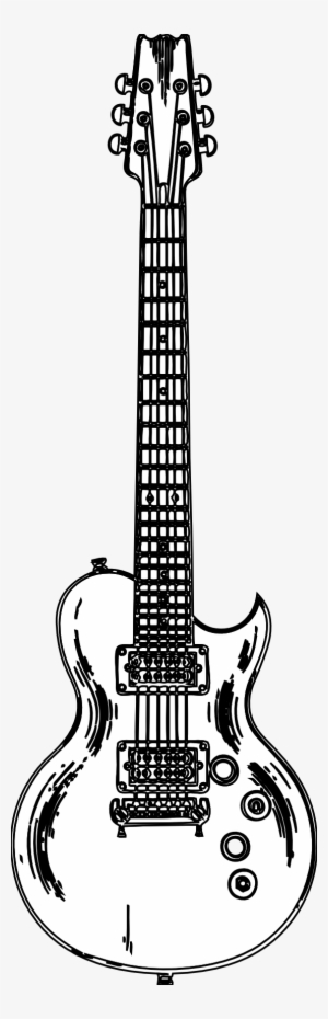 Black - Black And White Guitar Png