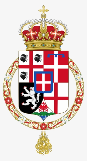 Fictionalalternate Coat Of Arms Of The Kingdom Of Sardinia - Belgian Gold Rectangle Magnet